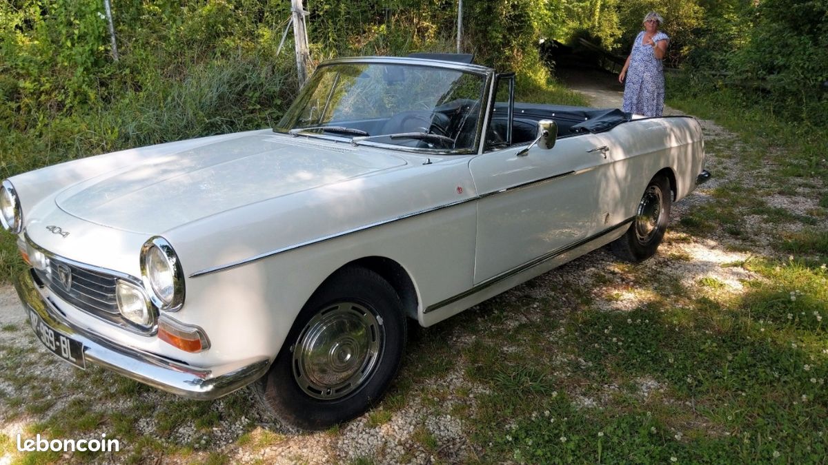 Peugeot 404 Cabriolet Blanc - Leader France 1/43 - Miniature Résine - Comme Neuf