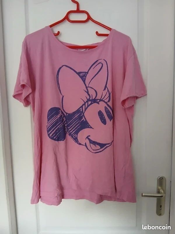 Chemise de nuit Minnie Mouse Disney – Gris – Taille XL – Manches longues (image 1)