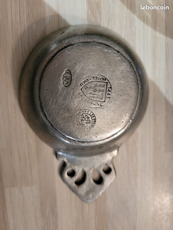 Tastevin En étain De Paris – Verre à Dégustation Ancien