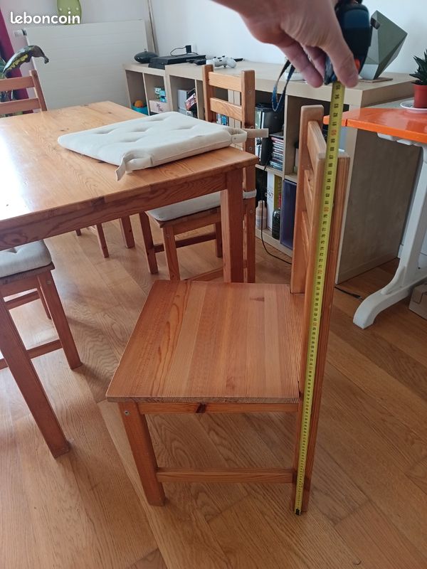 Table + 4 chaises en pin massif (image 7)