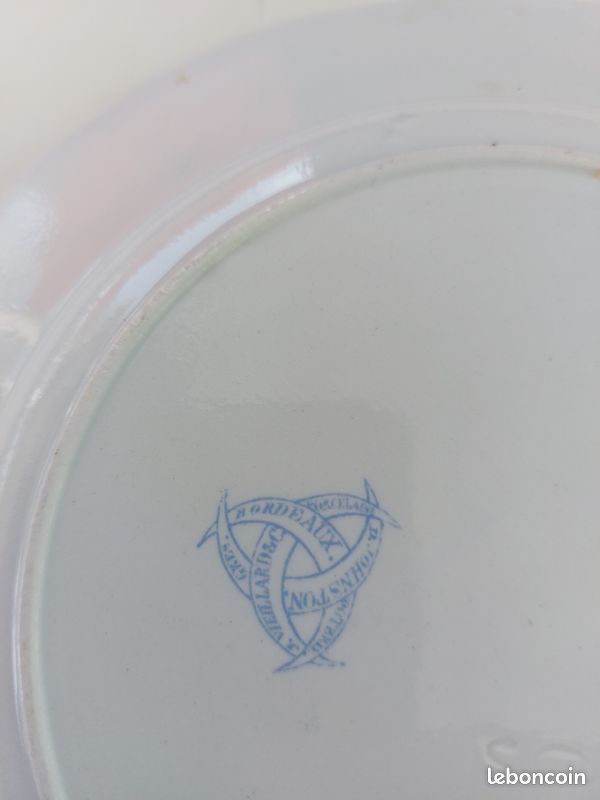 Assiette ancienne collection Jules vieillard de bordeaux n 2 (image 4)