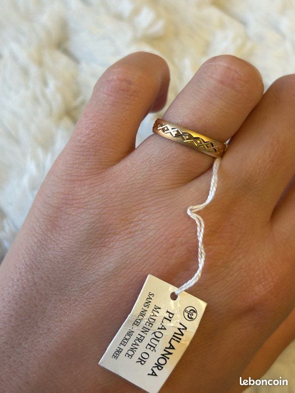 Bague Argent et Plaquée Or Croix Malte Ordre Templier- Bague en Arg