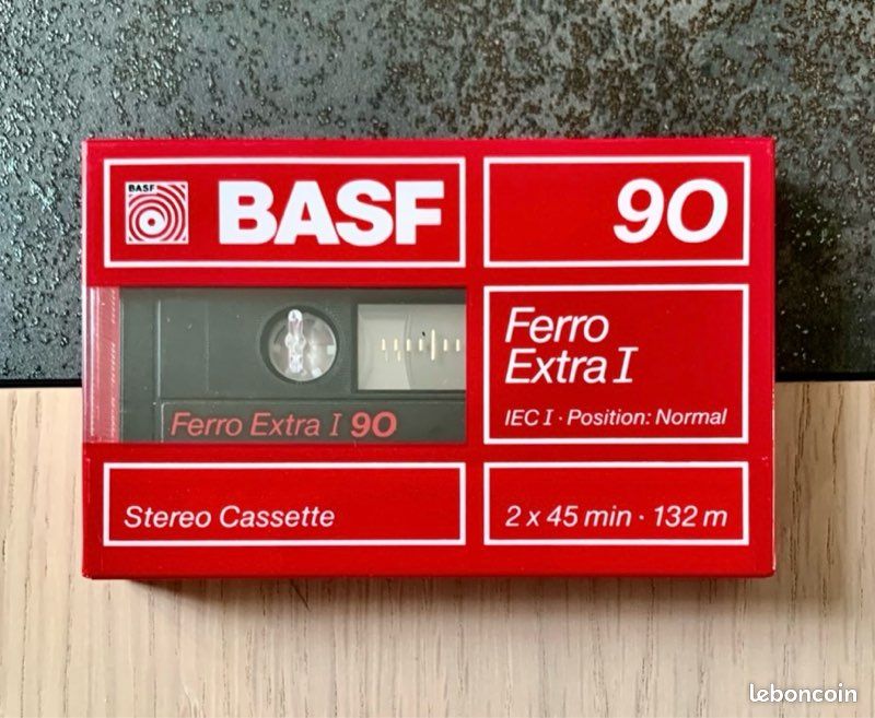 Cassette Audio BASF Ferro Maxima I 90 - Vierge, 1993, Allemagne - NEUVE - RARE