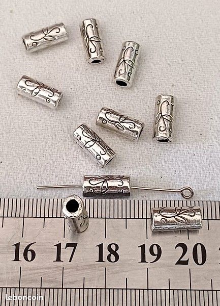 10 Intercalaires spacer _ TUBE motif arabesque 12X5mm _ Perles Apprêts _ A146 (image 2)