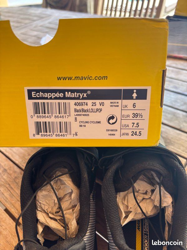 Chaussures De Cyclisme Route Mavic Echappée, Femme, US 7 / EU 38.6, Blanches, Neuves