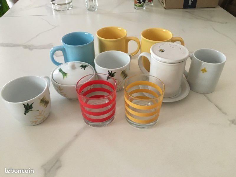 Ensemble tasses mugs sucrier verres (image 2)