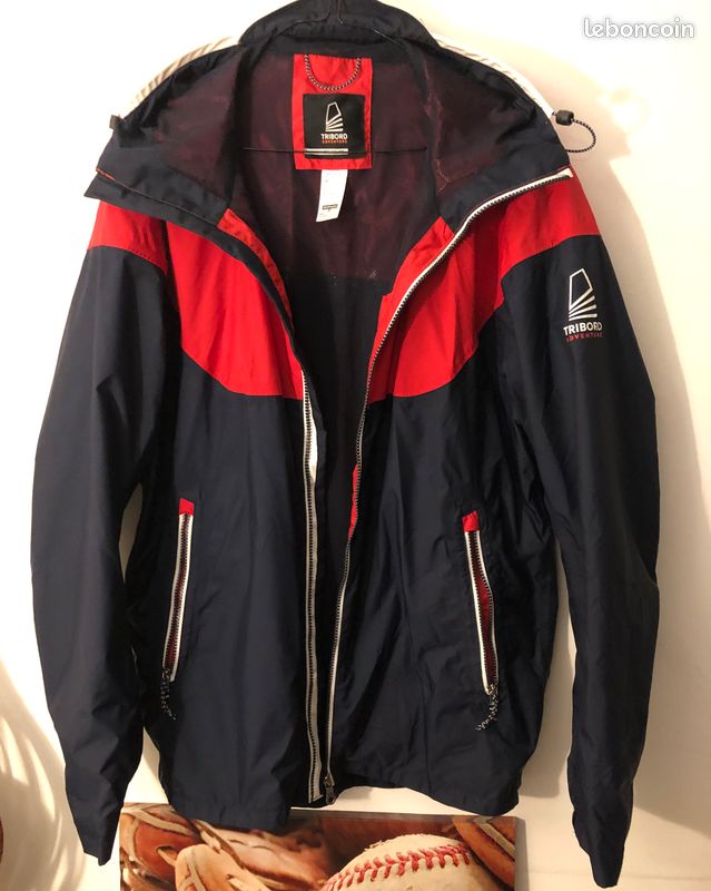 Veste Tribord Vintage Imperméable Coupe-vent - Polyimide - Gris - Taille S - Unisexe - Occasion