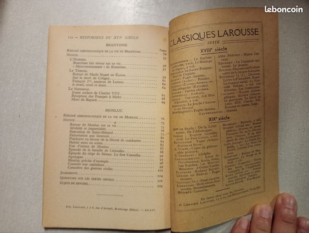 Historiens et mémorialistes du XVI ème siècle, extraits, classiques Larousse (image 6)