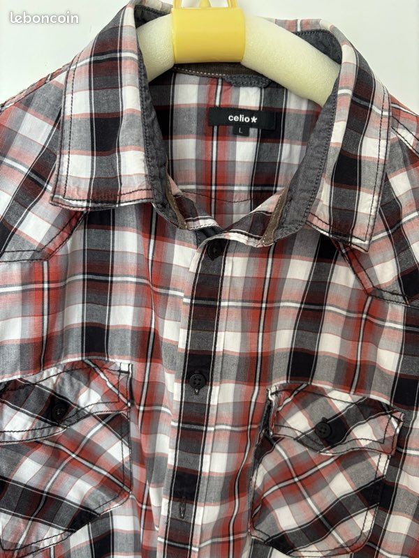 Chemise Celio à carreaux (image 4)