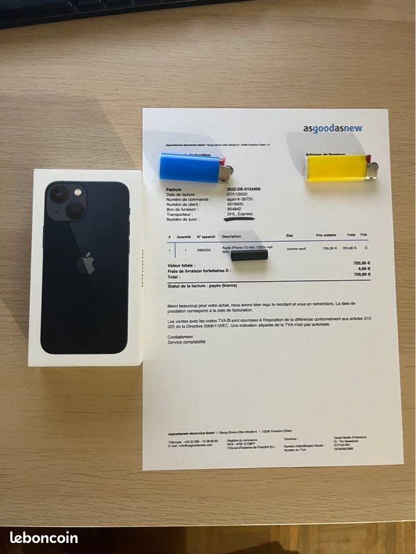 Iphone 13 mini 128go bleu neuf (image 1)