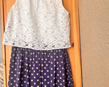 Jolie Combinaison & Fond De Robe Vintage Dentelle De Calais T42 Vin Blanc