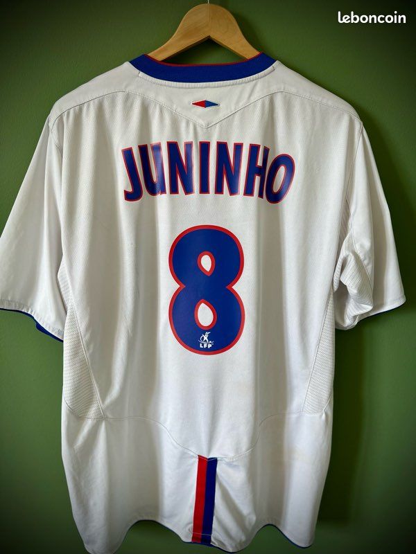 Maillot De Foot Olympique Lyonnais Juninho Taille S, Fabriqué En France