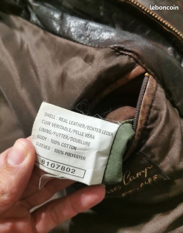 Jacket veste vintage en cuir année 90 (image 13)