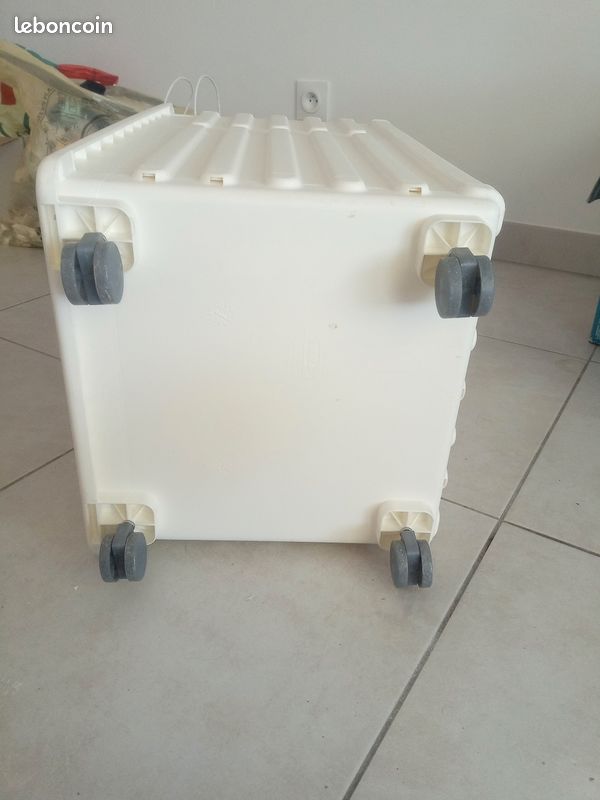 Armoire de chevet vintage blanche (image 3)