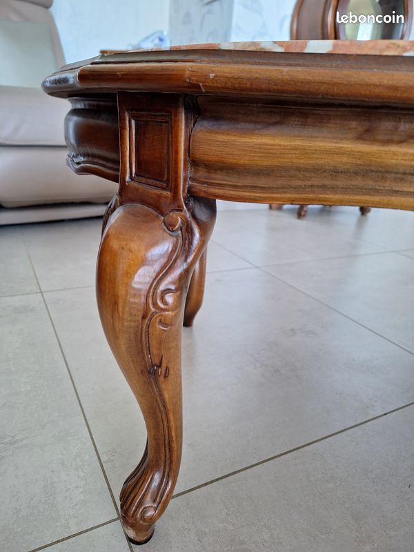 Table de salon avec plateau marbre (image 4)