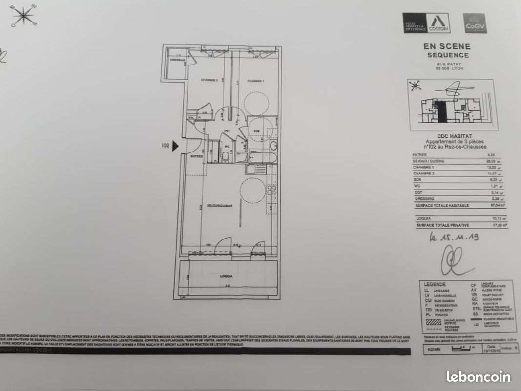 Appartement 3 pièces 68 m² · à Lyon · 68 m² · 1 006 €