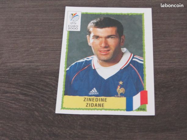 Image Sticker Vignette Zinédine ZIDANE France n°107 PANINI UEFA EURO