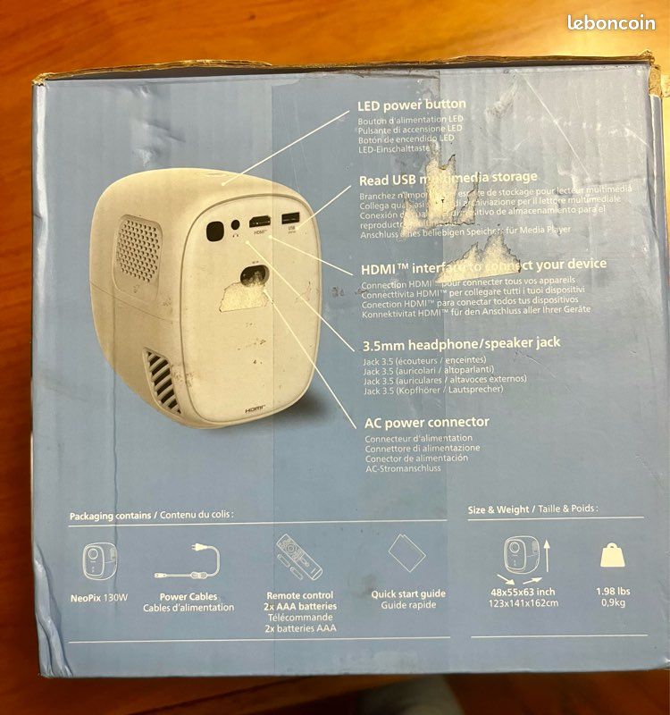 : Vidéoprojecteur Philips NeoPix 130 – Quasi Neuf dans sa boîte (image 9)