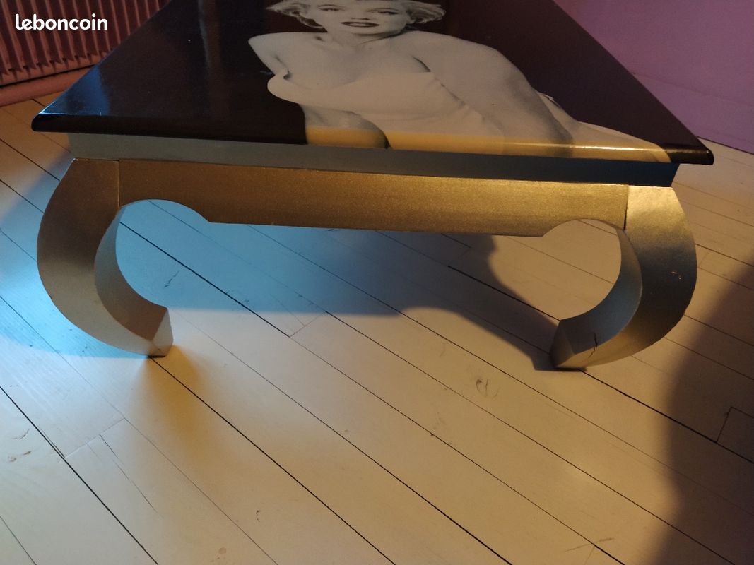 Table basse carrée Maryline Monroe (image 2)