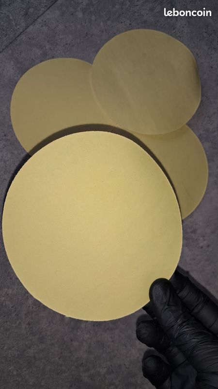 Papier de verre jaune (13CM), papier de verre floqué de sable jaune , 4 pièces (image 2)
