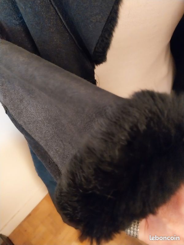 Gilet long sans manches noir Gipsy
