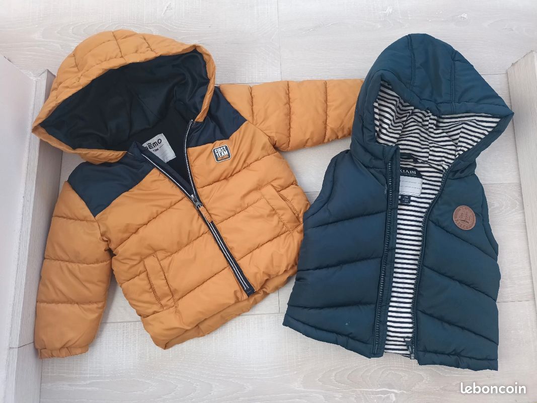Lot de 2 doudounes 12 mois (image 1)