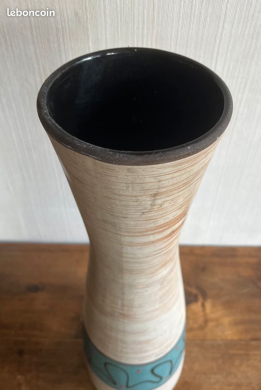 Grand vase bobine Scheurich Keramik 525-50, West Germany années 60 et petit vase 523-18 (lot de 2) (image 11)