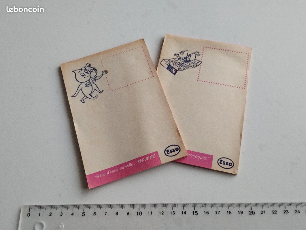 Esso gouttes d'huile, carnet de notes station service années 50-60 (image 3)