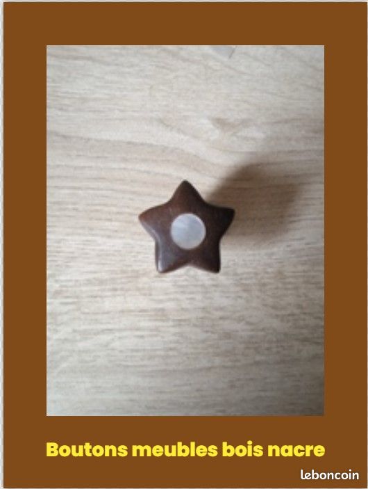 Boutons meubles bois nacre (image 1)