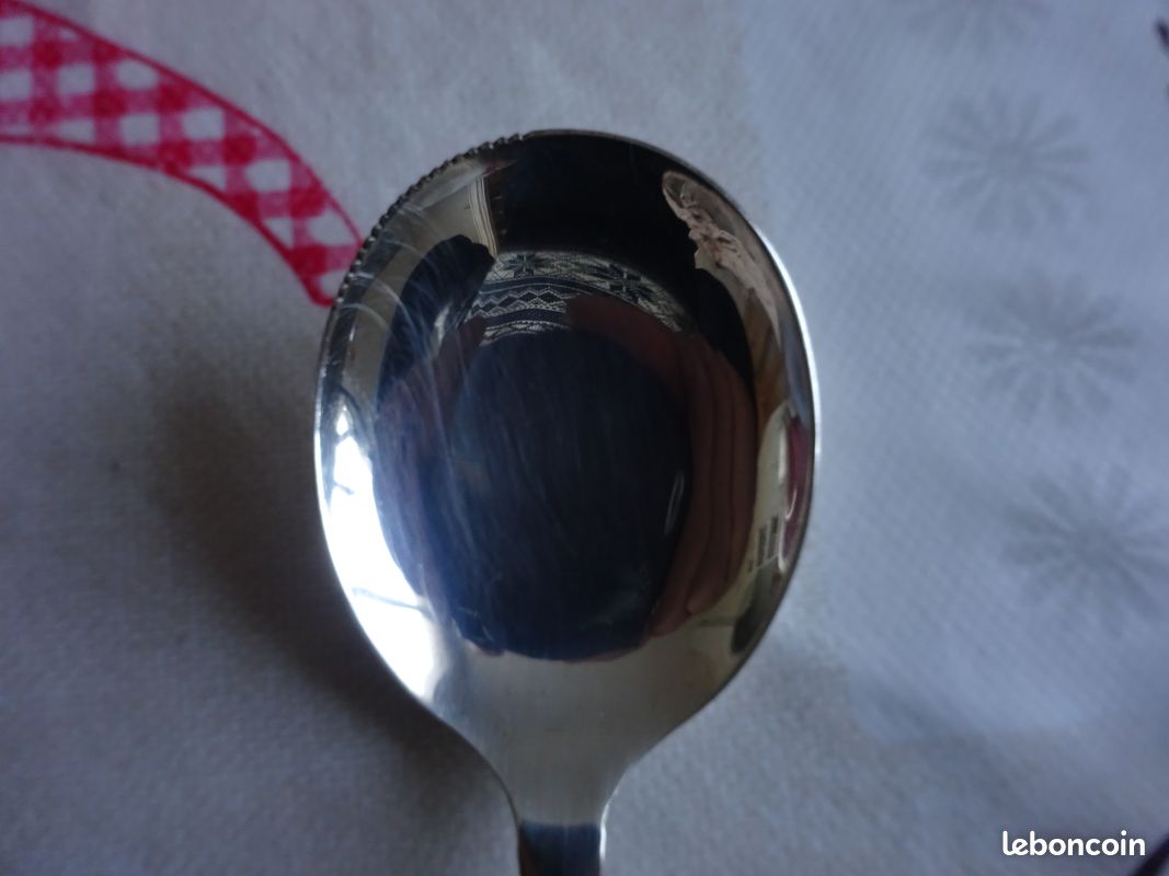 Superbe ensemble 6 cuillers à glace argent massif - Arts de la table