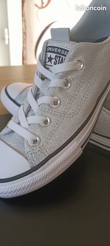 Converse all star basket argentée fille 34 neuve (image 3)