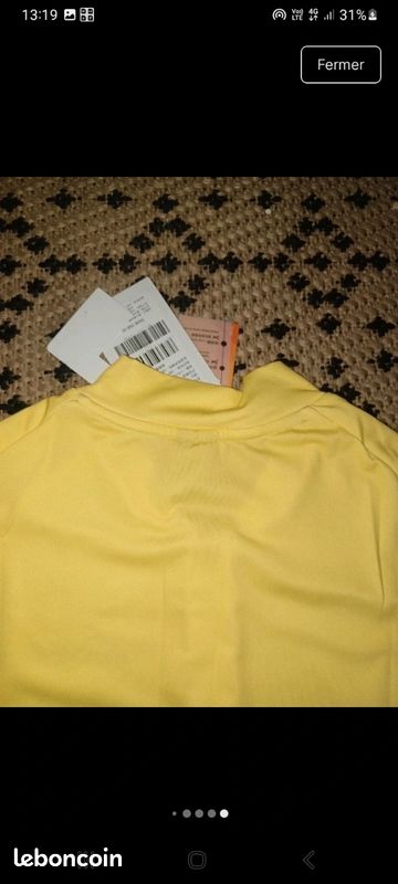 Maillot cycliste jaune santic femme L (image 13)