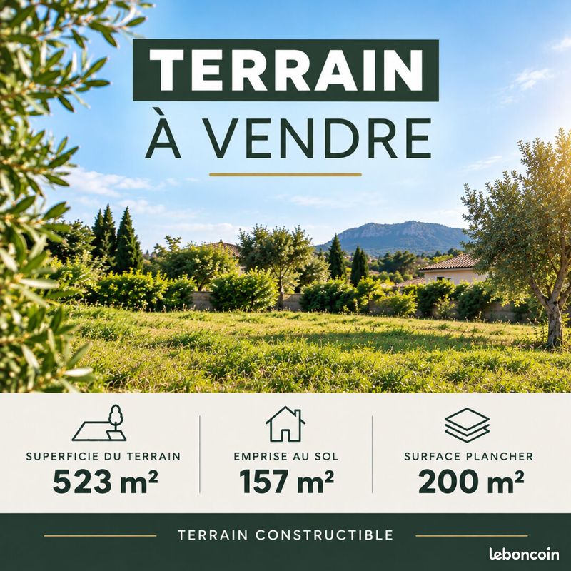 Terrain 523 m² · à La Bouilladisse · 523 m² · 230 000 €