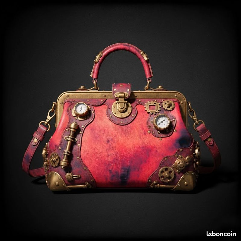 Peau entière de cuir Rouge patiné #313 (image 4)