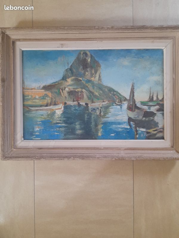 Tableau de décoration en bois signé (1950 - 1990) (image 3)