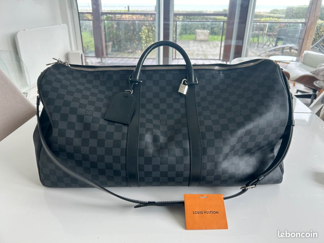 Sac Louis Vuitton Keepall bandouliere 55 toile damier (image 1)