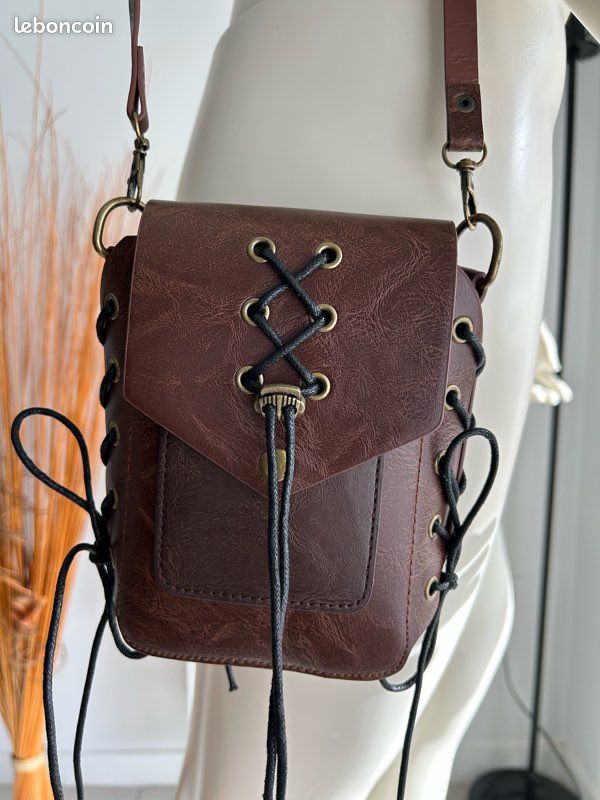 Sac à Main Femme Isabelle Couleur Caramel - Longue Sangle Réglable - NEUF étiquettes