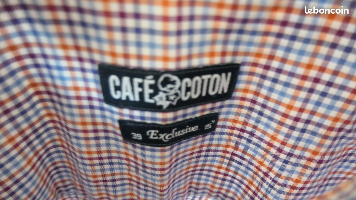 Chemise Café Coton taille 39 cm Vêtements