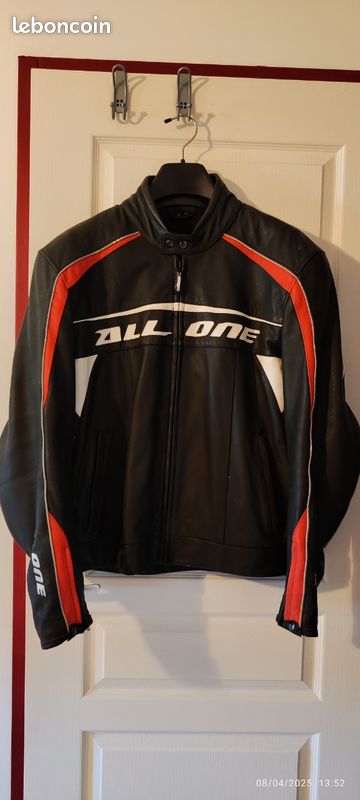 Blouson en cuir moto homme (image 1)