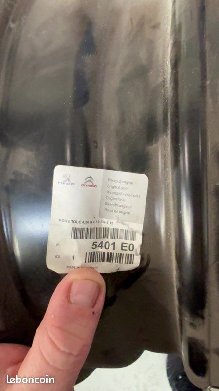 Jante tôle neuve Citroën 3 trou (image 2)