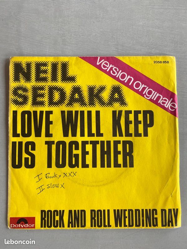 Vinyle Neil Sedaka – Love Will Keep Us Together (image 1)
