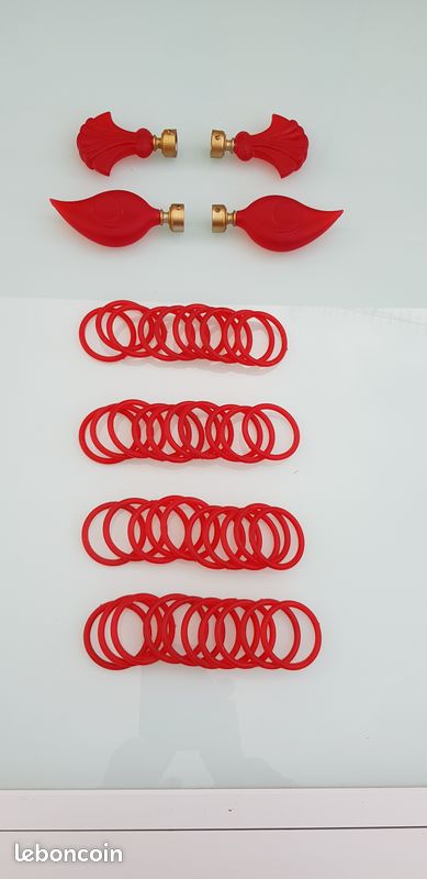 Embouts + anneaux de tringles à rideaux (image 2)