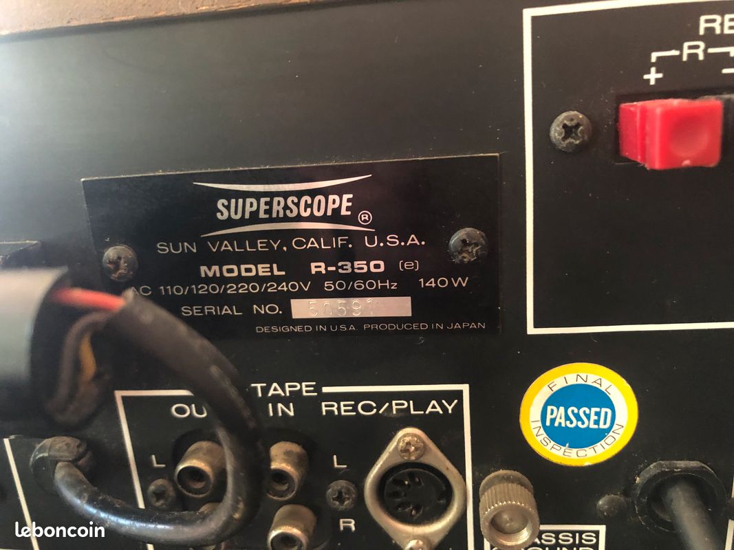 AMPLI MARANTZ SUPERSCOPE R 350 ( Rare) (image 9)