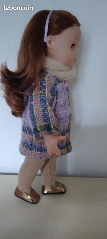 Patron De Couture Vintage Modes & Travaux - Manteau élégant Pour Poupée Emilie (décembre 2004)