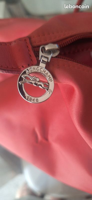 Sac Longchamp pliage authentique taille L corail (image 10)