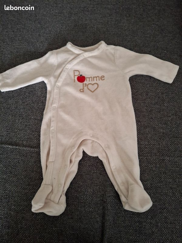 Pyjama velours 1 mois (image 1)