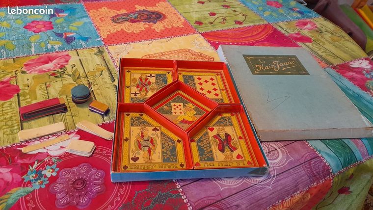 Ancien Jeu De Nain Jaune MAPAJO - Paris - Cases Cartonnées Et Jetons Bois - Vintage
