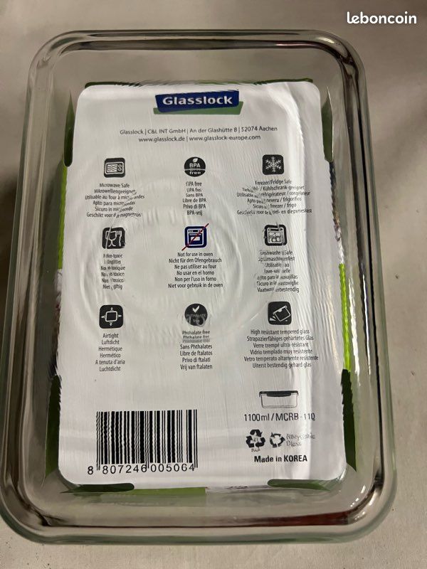 Glasslock 1100ml (image 2)