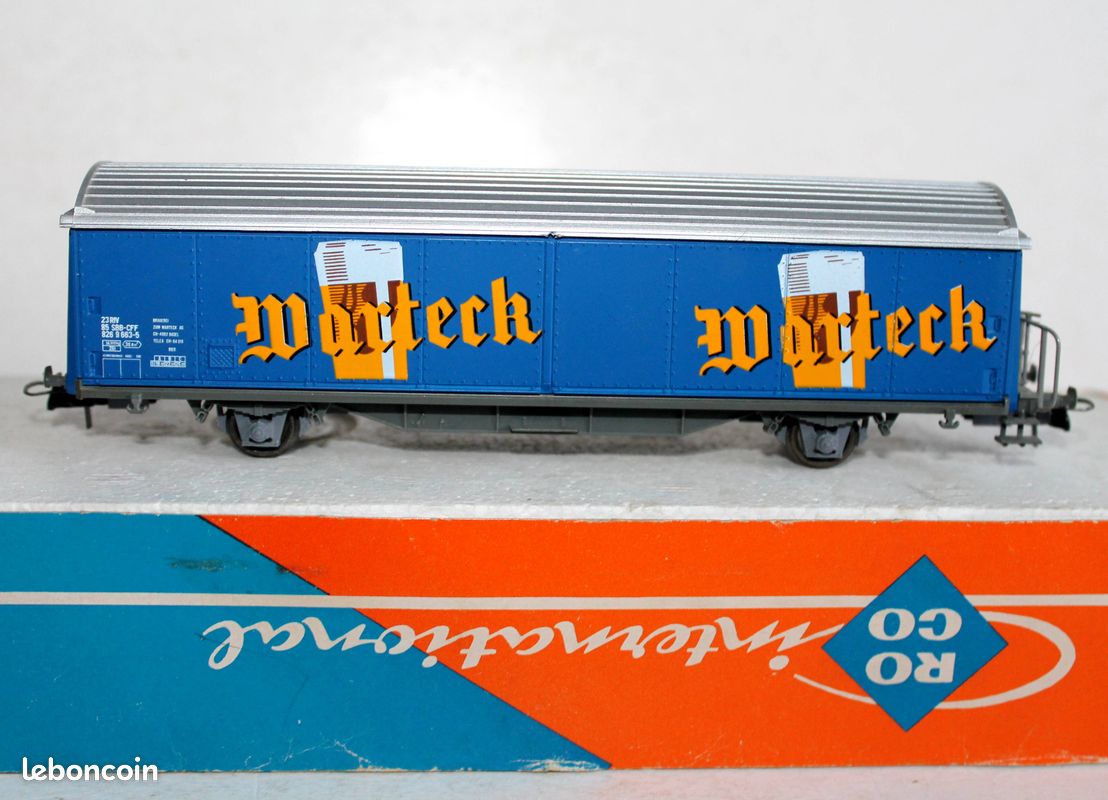 Wagon Frigorifique SBB-CFF Bière Moussy - AKU Train Ho 1/87 - Roco 1980