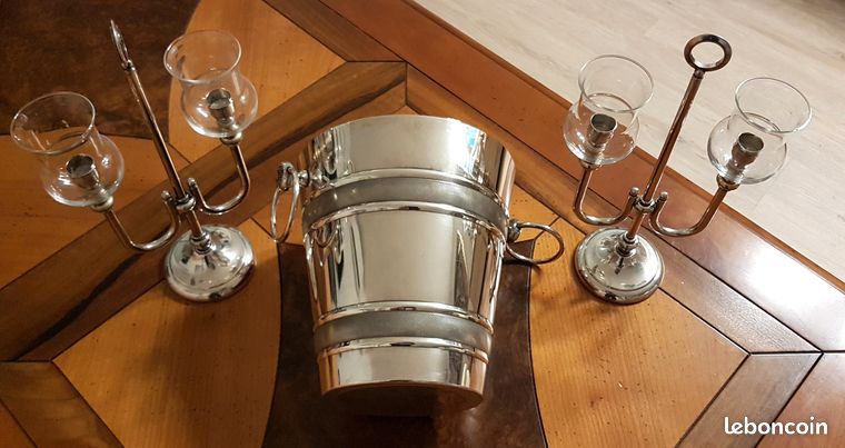 Seau à Champagne Gelb - Métal Argenté - Deux Anses - XXe Siècle - France
